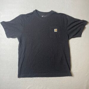 Carhartt K87 CRH Short Sleeve Pocket T Shirt Dark Gray Mens‎ Large Cotton